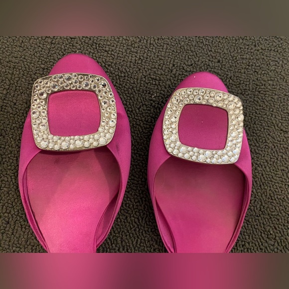 Roger Vivier Flats 37.5 hot pink satin - Picture 2 of 5
